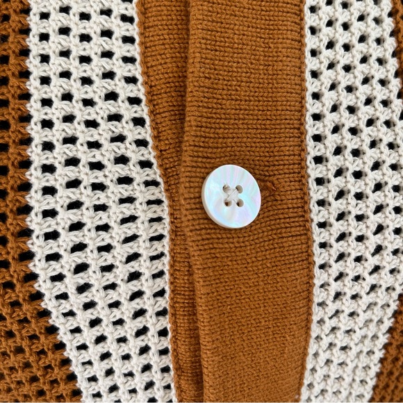 THE DOMINICA CROCHET SHIRT - BURNT SIENNA STRIPE - Picture 4 of 7